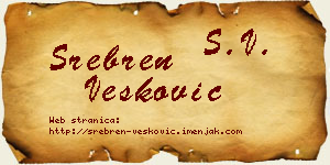 Srebren Vesković vizit kartica